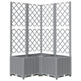 VIDAXL -Pflanzer mit Slat 80x80x136 cm Polypropen hellgrau - afbeelding 2