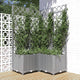 VIDAXL -Pflanzer mit Slat 80x80x136 cm Polypropen hellgrau