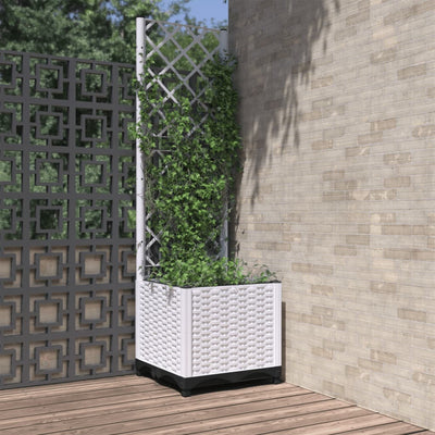VIDAXL -Pflanzer mit Latwerk 40x40x136 cm Polypropene