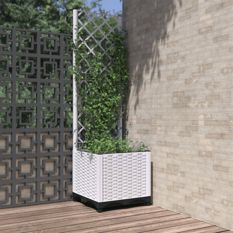 VIDAXL -Pflanzer mit Latwerk 40x40x136 cm Polypropene