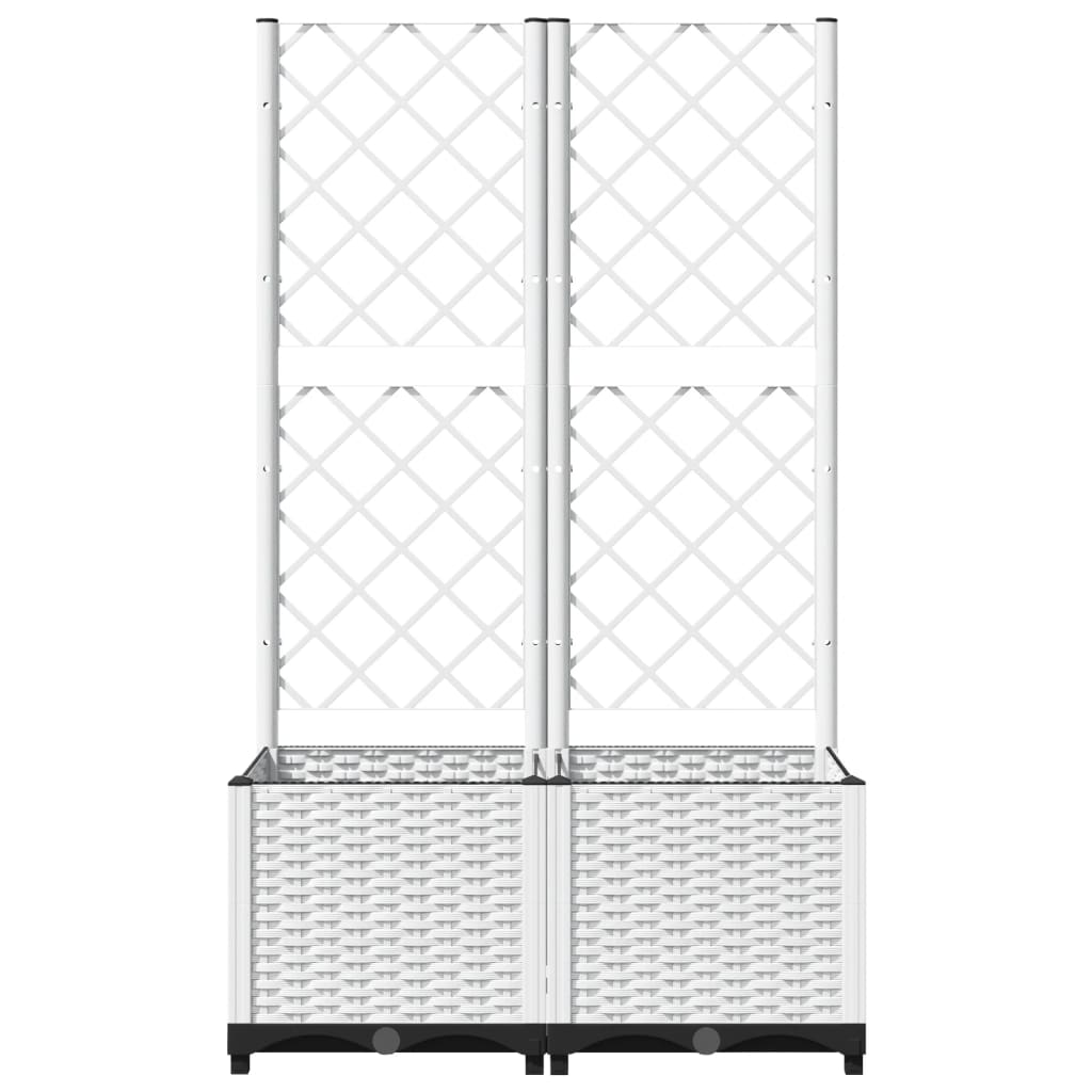 VIDAXL -Planungsbox mit SLAT 80x40x136 cm Polypropen weiß