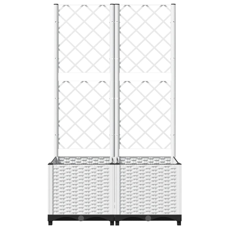 VIDAXL -Planungsbox mit SLAT 80x40x136 cm Polypropen weiß