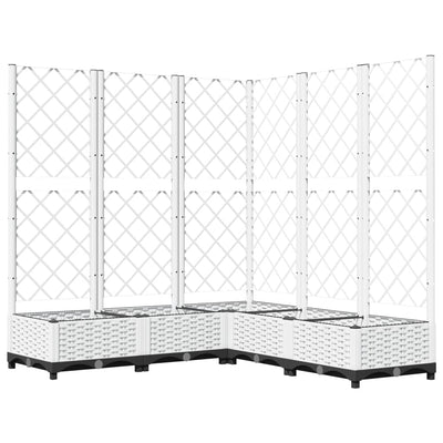 VIDAXL -Pflanzer mit Latwerk 120x120x121,5 cm Polypropen weiß