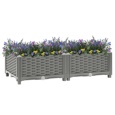 VIDAXL -Pflanzer erhöhte 80x40x23 cm Polypropene
