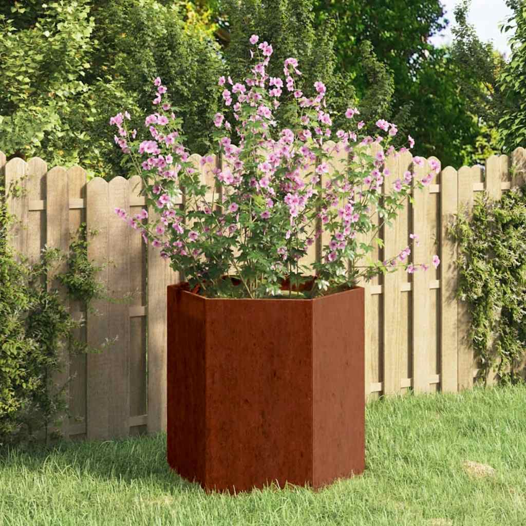 VIDAXL -Planungsbox Rosty 40x40x45 cm Corten Stahl