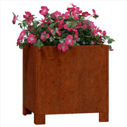 VIDAXL -Pflanzer mit Beinen 2 St Rosty 32x30x33 cm Corten Stahl - afbeelding 3