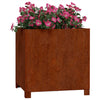 Vidaxl -Pflanzer mit Beinen rostig 49x47x50 cm Cortenstaal
