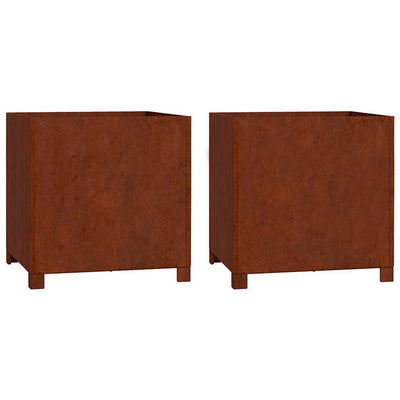 Vidaxl Pflanzer mit Beinen 2 St Rosty 49x47x50 cm Corten Stahl