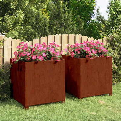 Vidaxl Pflanzer mit Beinen 2 St Rosty 49x47x50 cm Corten Stahl