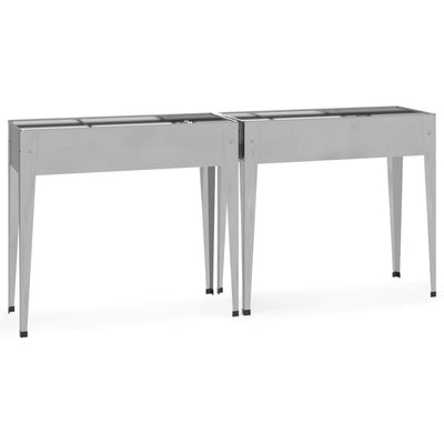 Vidaxl -Pflanzer 2 St verzinkte Stahl