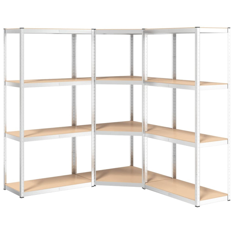 VIDAXL -LAGE RAG 4 Schichten 3 St. Stahl verarbeitet Holz Silberfarbe