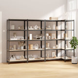 VIDAXL-LAGE-RASTER 4 ST 5-Schichtstahl und verarbeitete Holz-Anthrazitfarbe - afbeelding 1