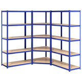 VIDAXL-LAGE-RABE 3 ST 5-LAYER-STAHL UND VORTEILE HOLDBLAU BLAU - afbeelding 2