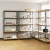 VIDAXL-Speicher 5-layer 4 St. Stahl und verarbeitetes Holz Silberfarben