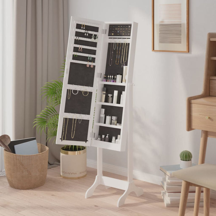 VIDAXL Spiegel abgelöst 34x37x146 cm Weiß
