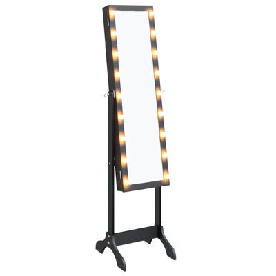VIDAXL -Spiegel mit LEDs 34x37x146 cm schwarz abgelöst