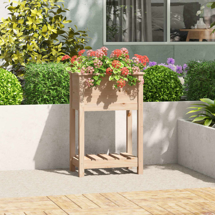 VIDAXL -Pflanzer mit Regal 54x34.5x81 cm Festkiefer