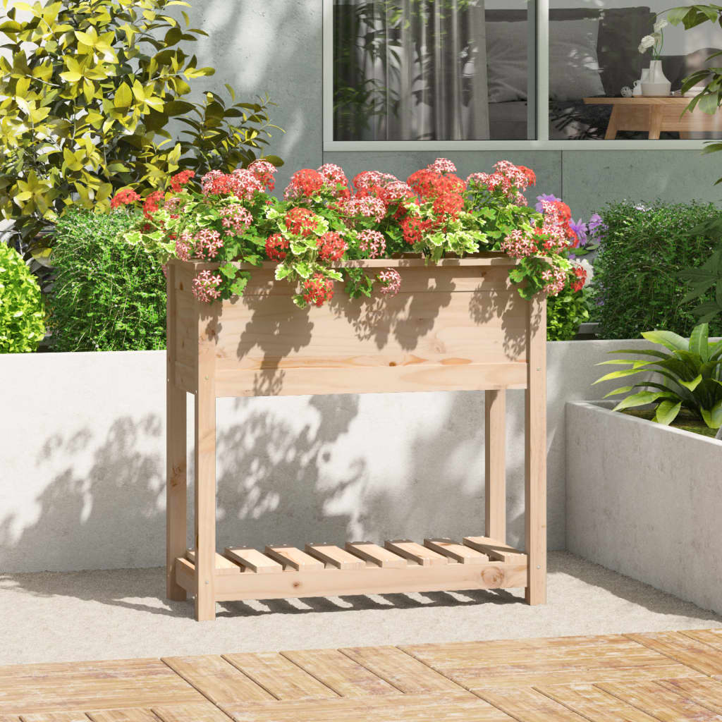 VIDAXL -Pflanzer mit Regal 82,5 x 34,5 x 81 cm Festkiefer