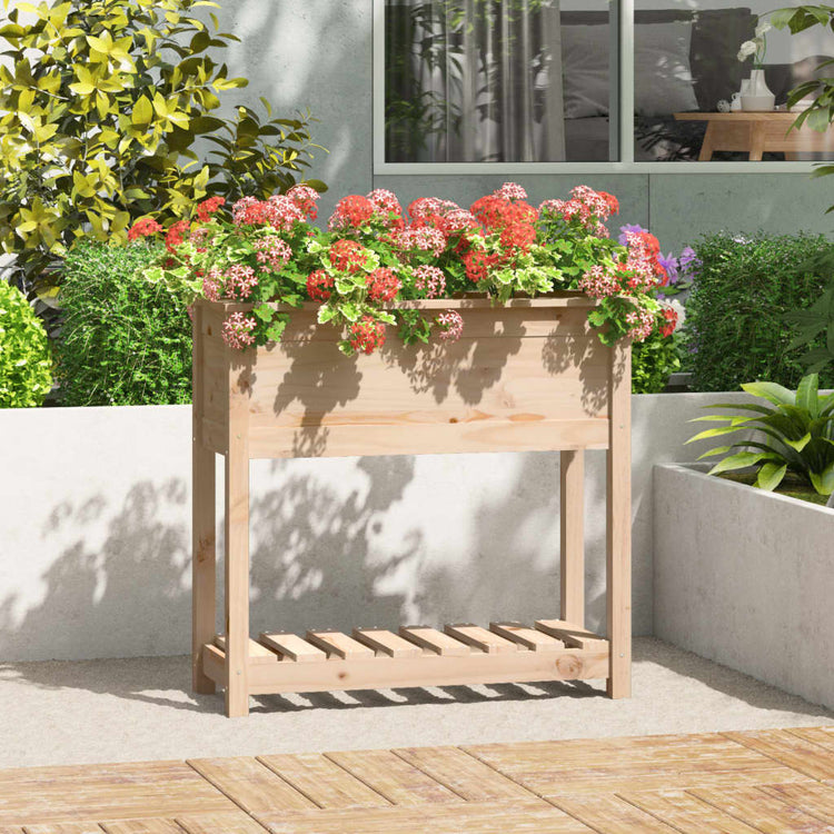 VIDAXL -Pflanzer mit Regal 82,5 x 34,5 x 81 cm Festkiefer