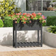 VIDAXL -Pflanzer mit Regal 82,5 x 34,5 x 81 cm Festkieferngrau grau grau