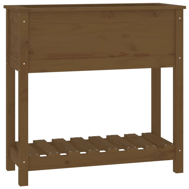VIDAXL -Pflanzer mit Regal 82,5 x 34,5 x 81 cm Kiefern Honigbraun