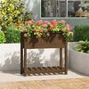 VIDAXL -Pflanzer mit Regal 82,5 x 34,5 x 81 cm Kiefern Honigbraun