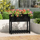 VIDAXL -Pflanzer mit Regal 82,5 x 34,5 x 81 cm feste Kiefernkiefernschwarz