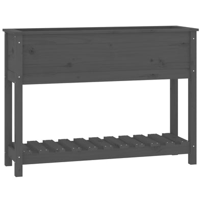 VIDAXL -Pflanzer mit Regal 111,5 x 34,5 x 81 cm Festkieferngrau grau grau