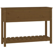 VIDAXL -Pflanzer mit Regal 111,5 x 34,5 x 81 cm Kiefern Honigbraun - afbeelding 2