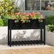 VIDAXL -Pflanzer mit Regal 111,5 x 34,5 x 81 cm Festkiefer Pine Schwarz
