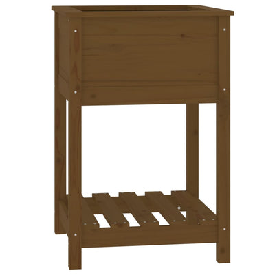 Vidaxl -Pflanzer mit Regal 54x54x81 cm Kiefern Honigbraun