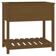 VIDAXL -Pflanzer mit Regal 82.5x54x81 cm Kiefern Honigbraun - afbeelding 2