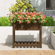 VIDAXL -Pflanzer mit Regal 82.5x54x81 cm Kiefern Honigbraun - afbeelding 3