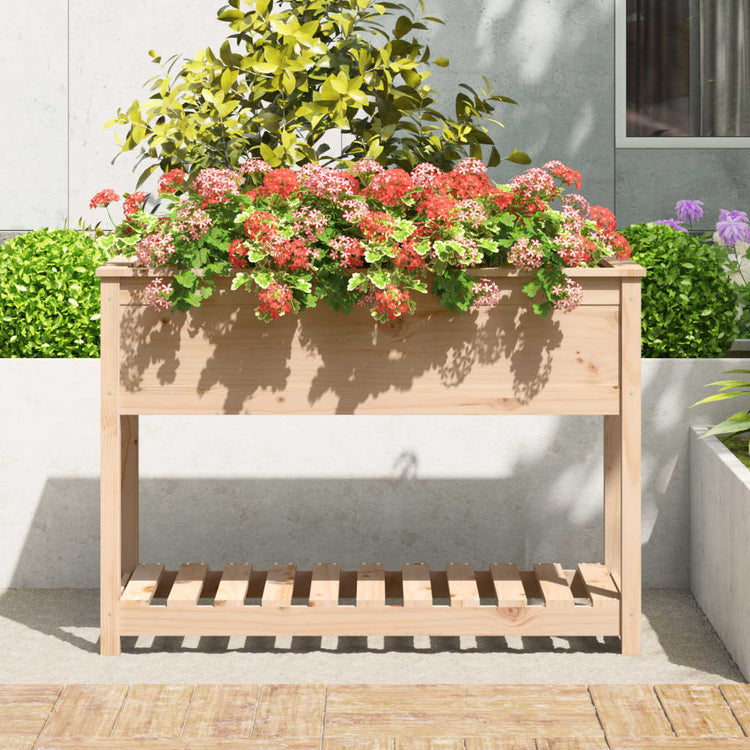VIDAXL -Pflanzer mit Regal 111,5 x 54x81 cm Festkiefer
