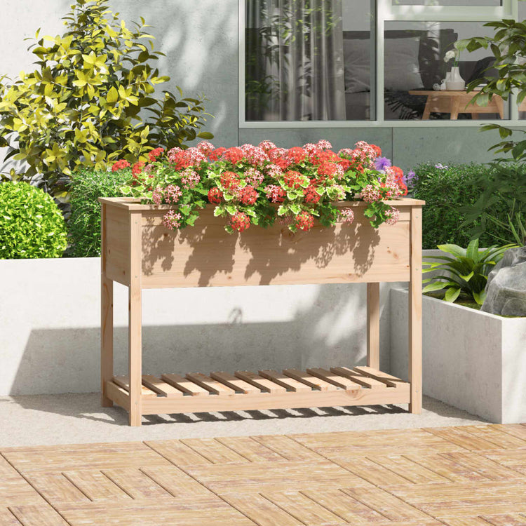 VIDAXL -Pflanzer mit Regal 111,5 x 54x81 cm Festkiefer