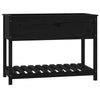 VIDAXL -Pflanzer mit Regal 111,5 x 54x81 cm Festkiefer Pine Schwarz