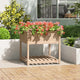 VIDAXL -Pflanzer mit Regal 82,5 x 82,5 x 81 cm Festkiefer