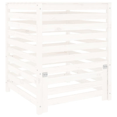 VIDAXL -Kompostbehälter 82.5x82.5x99,5 cm Festkiefern Weiß Weiß