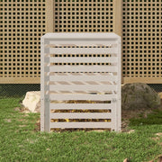 VIDAXL -Kompostbehälter 82.5x82.5x99,5 cm Festkiefern Weiß Weiß - afbeelding 1