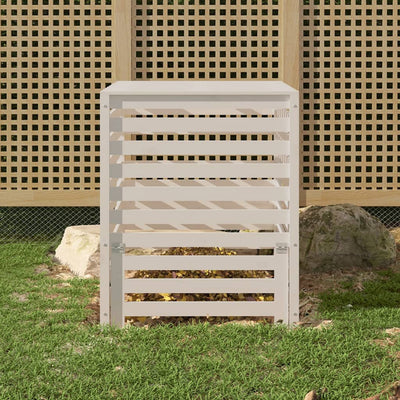 VIDAXL -Kompostbehälter 82.5x82.5x99,5 cm Festkiefern Weiß Weiß