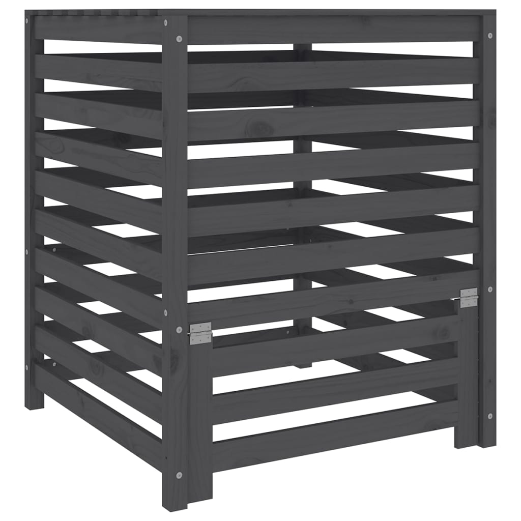 Vidaxl -Kompostbehälter 82.5x82.5x99,5 cm Festkiefergrau