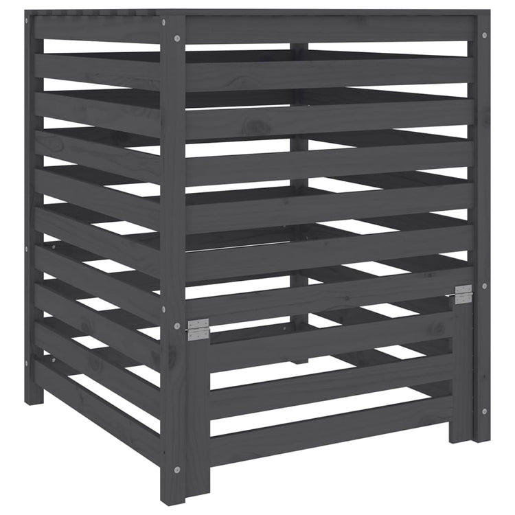 Vidaxl -Kompostbehälter 82.5x82.5x99,5 cm Festkiefergrau