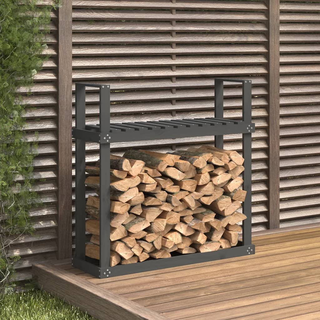 Vidaxl -Kamin 110x35x108,5 cm Festkiefergrau