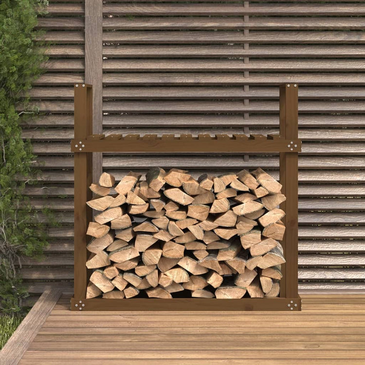 VIDAXL -Kamin 110x35x108,5 cm Festkiefer Honigbraun