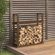 VIDAXL -Kamin 110x35x108,5 cm Festkiefer Honigbraun