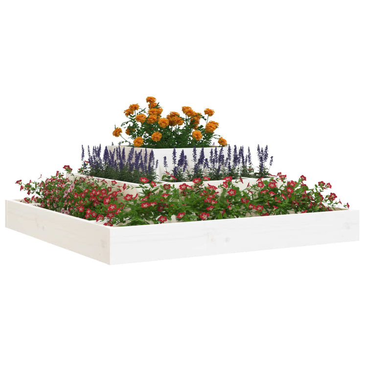 VIDAXL -Planungsbox 80x80x27 cm Festkiefer weiß