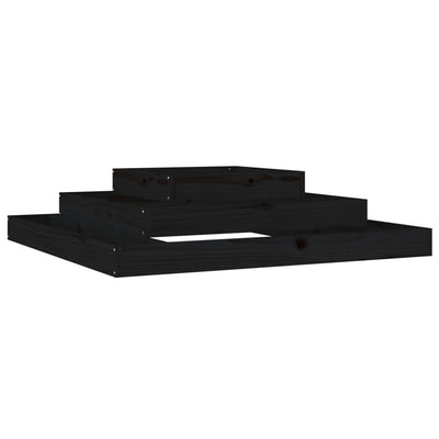Vidaxl -Pflanzer Big 110x110x27 cm Festkiefer schwarz