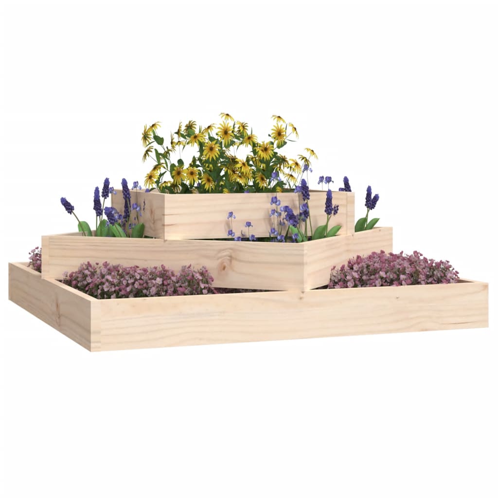 Vidaxx Pflanzgefäß 83x83x27 cm massives Kiefernholz