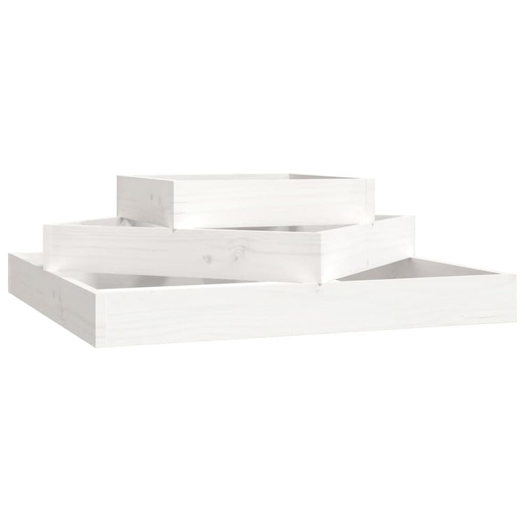 VIDAXL -Planungsbox 83x83x27 cm Festkiefer weiß