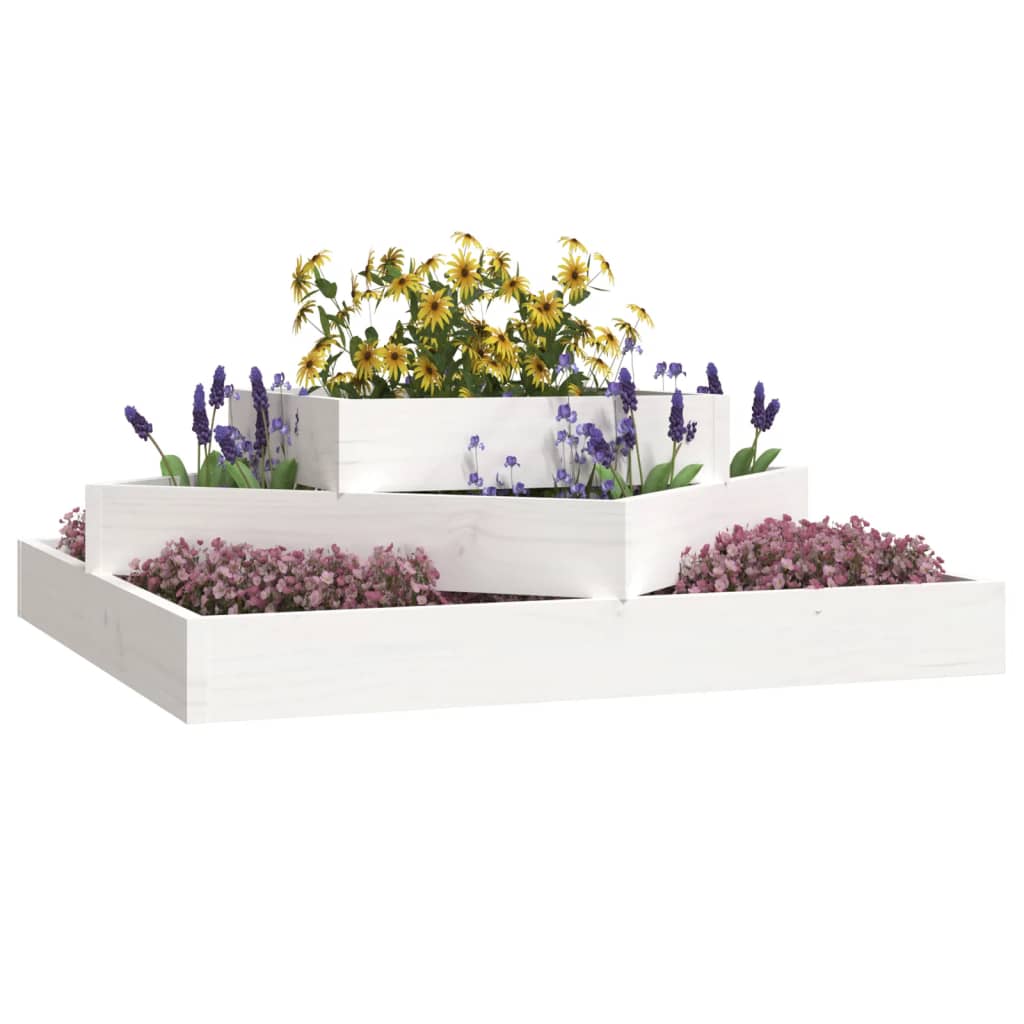 VIDAXL -Planungsbox 83x83x27 cm Festkiefer weiß